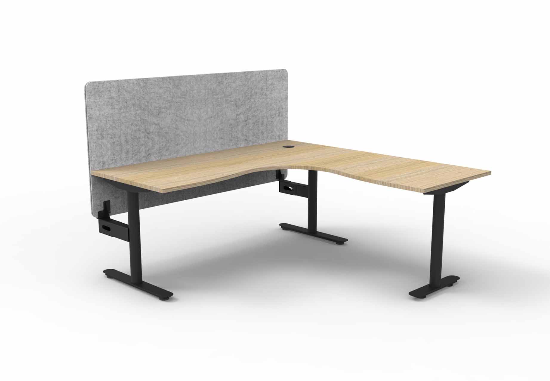 Halo Static Corner Workstation - With Eco Screen